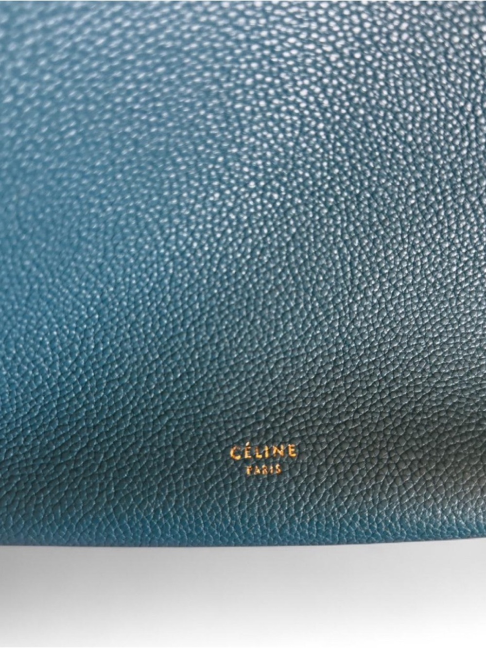 authentic Celine Blue Leather Small Seau Sangle Shoulder Bag - Picture 5 of 5